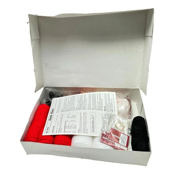 Spinrite Santa Doll Kit 14 inch Tall Crochet Yarn Complete Xmas Vintage New - Picture 4 of 14